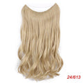 AISI BEAUTY Natural No Clips in Hair Extensions Long Synthetic Fish Line Straight Hair Extensions Secret Invisible Hairpieces