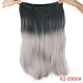 AISI BEAUTY Natural No Clips in Hair Extensions Long Synthetic Fish Line Straight Hair Extensions Secret Invisible Hairpieces