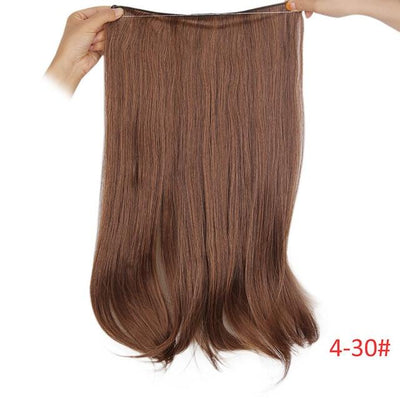 AISI BEAUTY Natural No Clips in Hair Extensions Long Synthetic Fish Line Straight Hair Extensions Secret Invisible Hairpieces