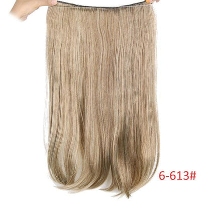 AISI BEAUTY Natural No Clips in Hair Extensions Long Synthetic Fish Line Straight Hair Extensions Secret Invisible Hairpieces