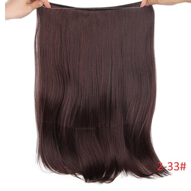 AISI BEAUTY Natural No Clips in Hair Extensions Long Synthetic Fish Line Straight Hair Extensions Secret Invisible Hairpieces