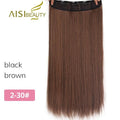 AISI BEAUTY 5 Clips Synthetic Hair Long Straight Blonde Clip In Hair Extensions False Hair Brown Black Hair Pieces for Women