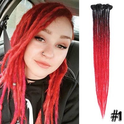Silky Strands Synthetic Handmade Dreadlocks Hair Extension Braiding Hair Ombre Kanekalon Soft Dread Locs Crochet Braid