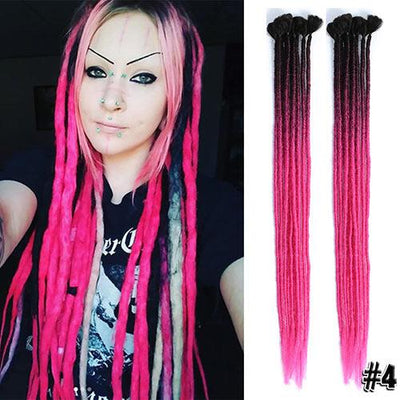 Silky Strands Synthetic Handmade Dreadlocks Hair Extension Braiding Hair Ombre Kanekalon Soft Dread Locs Crochet Braid