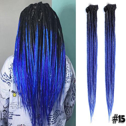Silky Strands Synthetic Handmade Dreadlocks Hair Extension Braiding Hair Ombre Kanekalon Soft Dread Locs Crochet Braid