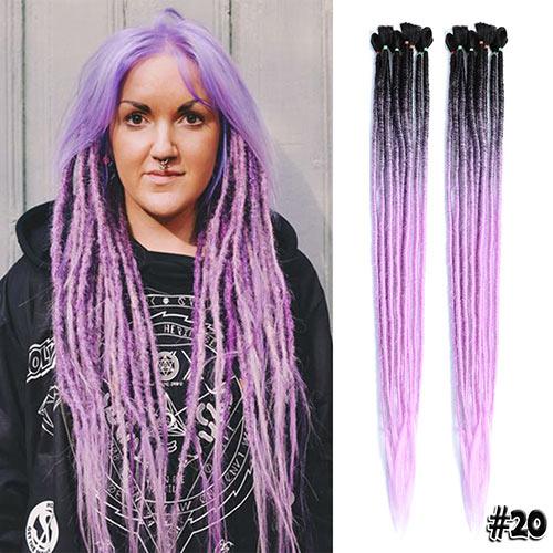 Silky Strands Synthetic Handmade Dreadlocks Hair Extension Braiding Hair Ombre Kanekalon Soft Dread Locs Crochet Braid