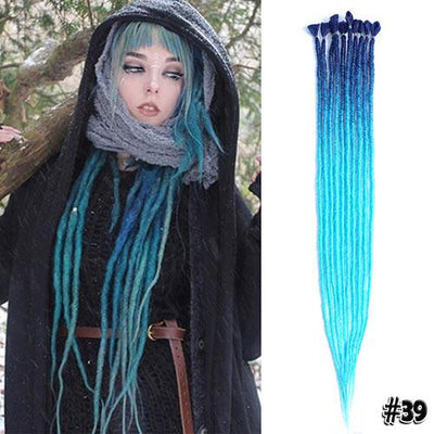 Silky Strands Synthetic Handmade Dreadlocks Hair Extension Braiding Hair Ombre Kanekalon Soft Dread Locs Crochet Braid
