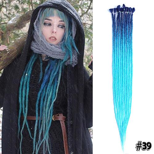 Silky Strands Synthetic Handmade Dreadlocks Hair Extension Braiding Hair Ombre Kanekalon Soft Dread Locs Crochet Braid