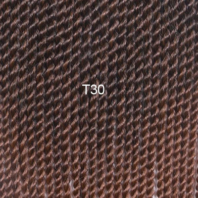 TOMO 30roots Senegalese Twist Crochet Braid Hair Extensions Kanekalon Synthetic Braiding Hair Weaves Long And Shot Black Brown