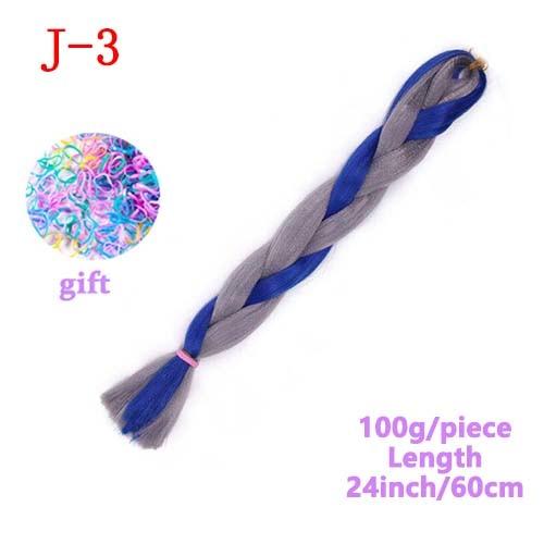 MERISIHAIR Long Ombre Kanekalon Jumbo Synthetic Woven Hair Crochet Yellow Pink Purple Gray Hair Extension Oversized Tweezers