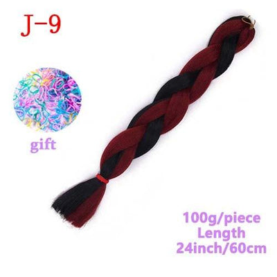 MERISIHAIR Long Ombre Kanekalon Jumbo Synthetic Woven Hair Crochet Yellow Pink Purple Gray Hair Extension Oversized Tweezers