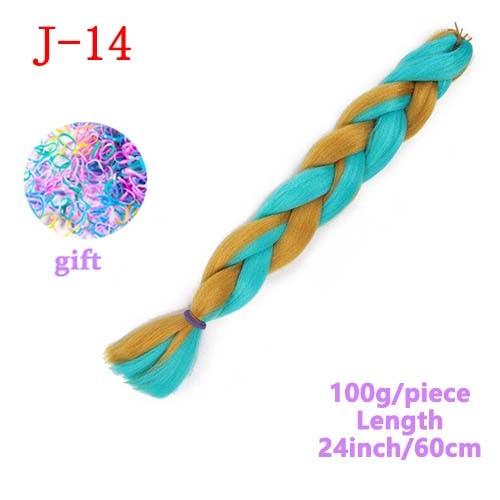 MERISIHAIR Long Ombre Kanekalon Jumbo Synthetic Woven Hair Crochet Yellow Pink Purple Gray Hair Extension Oversized Tweezers