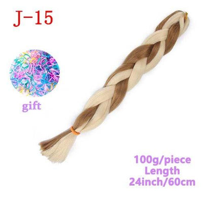 MERISIHAIR Long Ombre Kanekalon Jumbo Synthetic Woven Hair Crochet Yellow Pink Purple Gray Hair Extension Oversized Tweezers