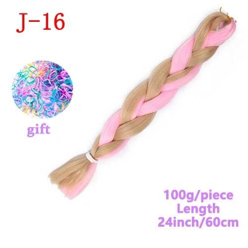 MERISIHAIR Long Ombre Kanekalon Jumbo Synthetic Woven Hair Crochet Yellow Pink Purple Gray Hair Extension Oversized Tweezers