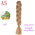 MERISIHAIR Long Ombre Kanekalon Jumbo Synthetic Woven Hair Crochet Yellow Pink Purple Gray Hair Extension Oversized Tweezers