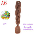 MERISIHAIR Long Ombre Kanekalon Jumbo Synthetic Woven Hair Crochet Yellow Pink Purple Gray Hair Extension Oversized Tweezers
