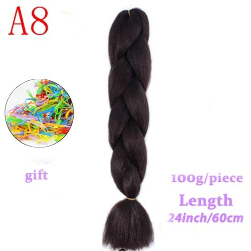 MERISIHAIR Long Ombre Kanekalon Jumbo Synthetic Woven Hair Crochet Yellow Pink Purple Gray Hair Extension Oversized Tweezers