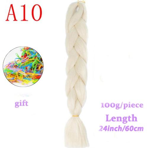 MERISIHAIR Long Ombre Kanekalon Jumbo Synthetic Woven Hair Crochet Yellow Pink Purple Gray Hair Extension Oversized Tweezers