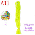 MERISIHAIR Long Ombre Kanekalon Jumbo Synthetic Woven Hair Crochet Yellow Pink Purple Gray Hair Extension Oversized Tweezers