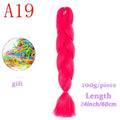 MERISIHAIR Long Ombre Kanekalon Jumbo Synthetic Woven Hair Crochet Yellow Pink Purple Gray Hair Extension Oversized Tweezers
