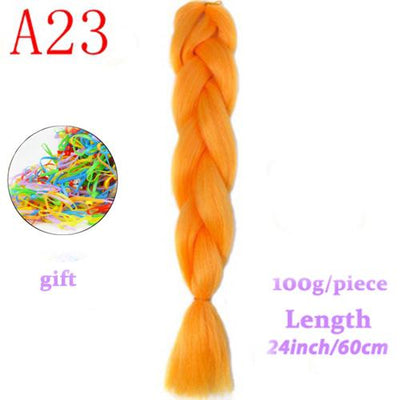 MERISIHAIR Long Ombre Kanekalon Jumbo Synthetic Woven Hair Crochet Yellow Pink Purple Gray Hair Extension Oversized Tweezers