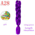 MERISIHAIR Long Ombre Kanekalon Jumbo Synthetic Woven Hair Crochet Yellow Pink Purple Gray Hair Extension Oversized Tweezers