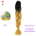 MERISIHAIR Long Ombre Kanekalon Jumbo Synthetic Woven Hair Crochet Yellow Pink Purple Gray Hair Extension Oversized Tweezers