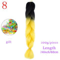 MERISIHAIR Long Ombre Kanekalon Jumbo Synthetic Woven Hair Crochet Yellow Pink Purple Gray Hair Extension Oversized Tweezers