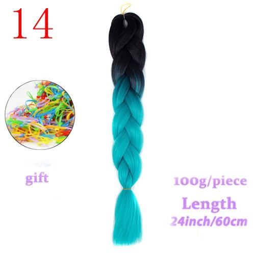 MERISIHAIR Long Ombre Kanekalon Jumbo Synthetic Woven Hair Crochet Yellow Pink Purple Gray Hair Extension Oversized Tweezers