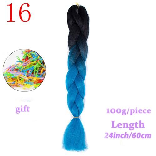 MERISIHAIR Long Ombre Kanekalon Jumbo Synthetic Woven Hair Crochet Yellow Pink Purple Gray Hair Extension Oversized Tweezers