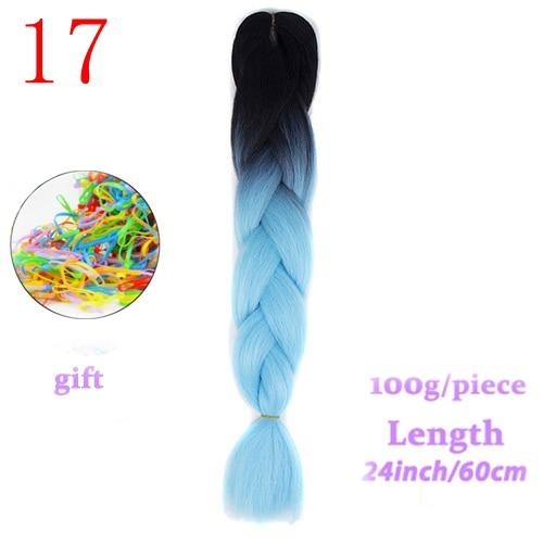 MERISIHAIR Long Ombre Kanekalon Jumbo Synthetic Woven Hair Crochet Yellow Pink Purple Gray Hair Extension Oversized Tweezers