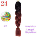 MERISIHAIR Long Ombre Kanekalon Jumbo Synthetic Woven Hair Crochet Yellow Pink Purple Gray Hair Extension Oversized Tweezers