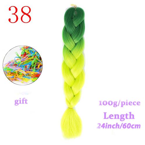 MERISIHAIR Long Ombre Kanekalon Jumbo Synthetic Woven Hair Crochet Yellow Pink Purple Gray Hair Extension Oversized Tweezers