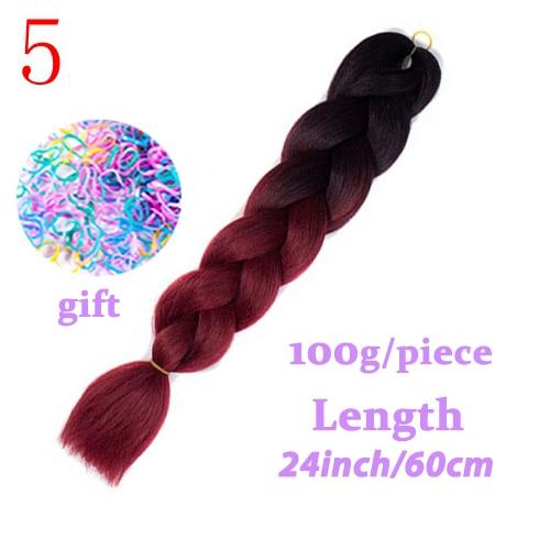 MISS WIG Jumb Braiding Synthetic Hair 88Colors Available 24Inch Crochet Blonde Hair For Women Extensions Jumbo Braids Hairstyles
