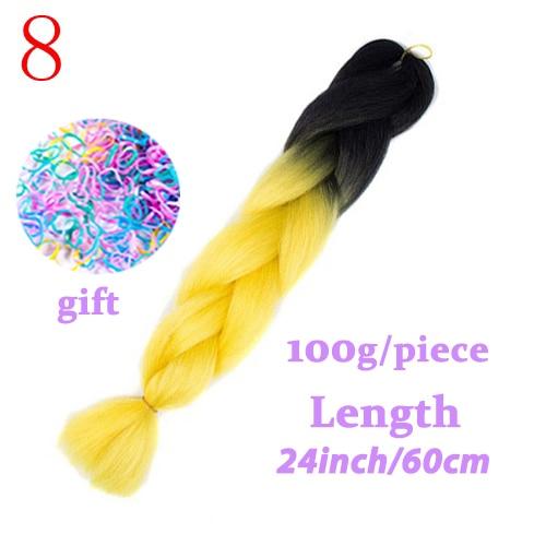 MISS WIG Jumb Braiding Synthetic Hair 88Colors Available 24Inch Crochet Blonde Hair For Women Extensions Jumbo Braids Hairstyles