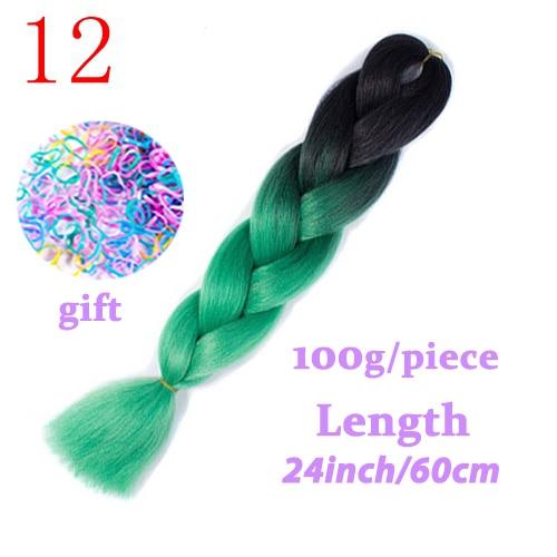 MISS WIG Jumb Braiding Synthetic Hair 88Colors Available 24Inch Crochet Blonde Hair For Women Extensions Jumbo Braids Hairstyles