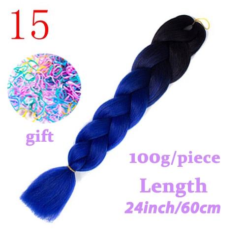 MISS WIG Jumb Braiding Synthetic Hair 88Colors Available 24Inch Crochet Blonde Hair For Women Extensions Jumbo Braids Hairstyles