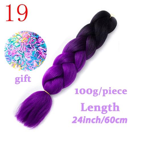MISS WIG Jumb Braiding Synthetic Hair 88Colors Available 24Inch Crochet Blonde Hair For Women Extensions Jumbo Braids Hairstyles