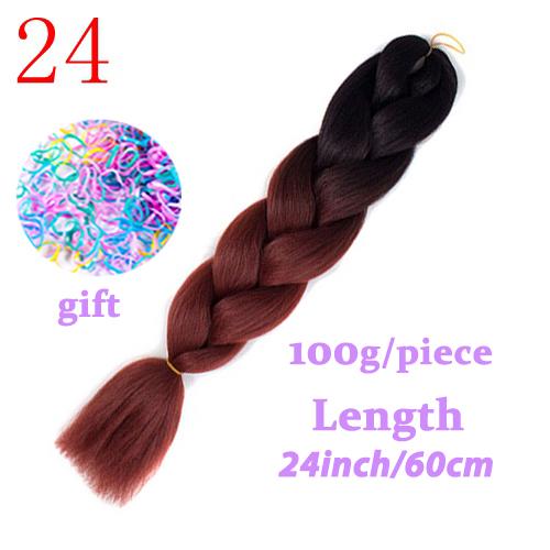 MISS WIG Jumb Braiding Synthetic Hair 88Colors Available 24Inch Crochet Blonde Hair For Women Extensions Jumbo Braids Hairstyles