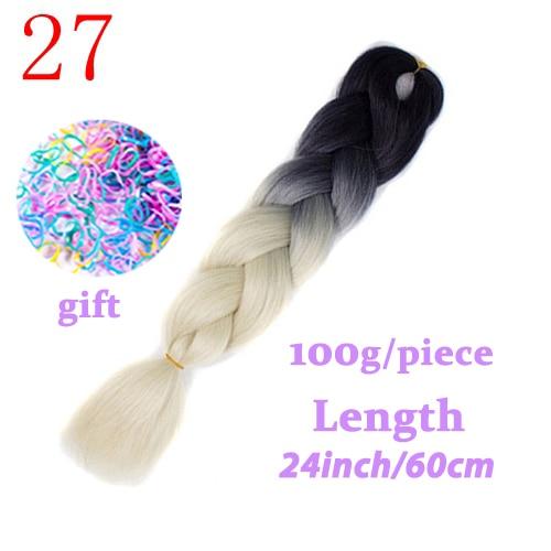 MISS WIG Jumb Braiding Synthetic Hair 88Colors Available 24Inch Crochet Blonde Hair For Women Extensions Jumbo Braids Hairstyles
