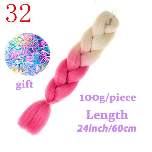 MISS WIG Jumb Braiding Synthetic Hair 88Colors Available 24Inch Crochet Blonde Hair For Women Extensions Jumbo Braids Hairstyles