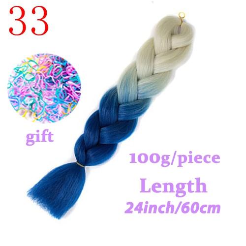 MISS WIG Jumb Braiding Synthetic Hair 88Colors Available 24Inch Crochet Blonde Hair For Women Extensions Jumbo Braids Hairstyles