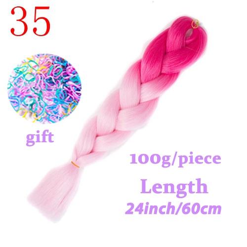 MISS WIG Jumb Braiding Synthetic Hair 88Colors Available 24Inch Crochet Blonde Hair For Women Extensions Jumbo Braids Hairstyles
