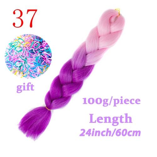 MISS WIG Jumb Braiding Synthetic Hair 88Colors Available 24Inch Crochet Blonde Hair For Women Extensions Jumbo Braids Hairstyles