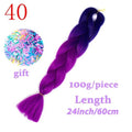 MISS WIG Jumb Braiding Synthetic Hair 88Colors Available 24Inch Crochet Blonde Hair For Women Extensions Jumbo Braids Hairstyles