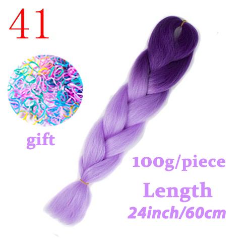 MISS WIG Jumb Braiding Synthetic Hair 88Colors Available 24Inch Crochet Blonde Hair For Women Extensions Jumbo Braids Hairstyles