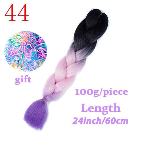 MISS WIG Jumb Braiding Synthetic Hair 88Colors Available 24Inch Crochet Blonde Hair For Women Extensions Jumbo Braids Hairstyles