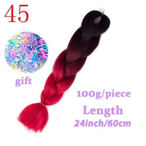 MISS WIG Jumb Braiding Synthetic Hair 88Colors Available 24Inch Crochet Blonde Hair For Women Extensions Jumbo Braids Hairstyles