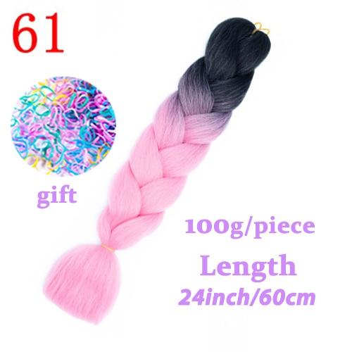 MISS WIG Jumb Braiding Synthetic Hair 88Colors Available 24Inch Crochet Blonde Hair For Women Extensions Jumbo Braids Hairstyles