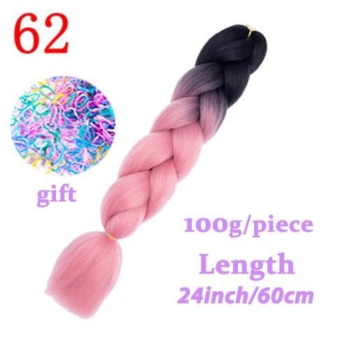 MISS WIG Jumb Braiding Synthetic Hair 88Colors Available 24Inch Crochet Blonde Hair For Women Extensions Jumbo Braids Hairstyles